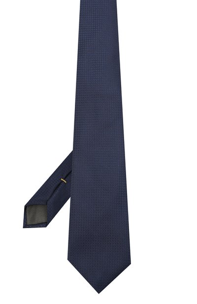 Шелковый галстук CANALI темно-синего цвета по цене 10400 руб., арт. 18/HJ03125, фото 2 Шелковый галстук CANALI, арт. 18/HJ03125, фото 2