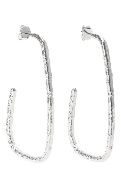 Серьги false circle SEVENWORLDS серебряного цвета по цене 20500 руб., арт. SW704/2, фото 3 Серьги false circle SEVENWORLDS, арт. SW704/2, фото 3