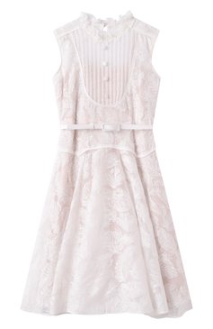 Детское платье DESIGNERS CAT белого цвета, арт. 100000K01001759/ARMEL | Фото 1 (Рукава: Короткие; Материал подклада: Хлопок; Драгоценные камни: Проставлено; Материал сплава: Проставлено; Материал внешний: Хлопок, Синтетический материал; Случай: Формальный; Девочки Кросс-КТ: Платье-одежда; Ростовка одежда: 6 лет | 116 см, 8 лет | 128 см, 10 - 11 лет | 140 - 146см, 12 лет | 152 см, 16 лет | 164 см)