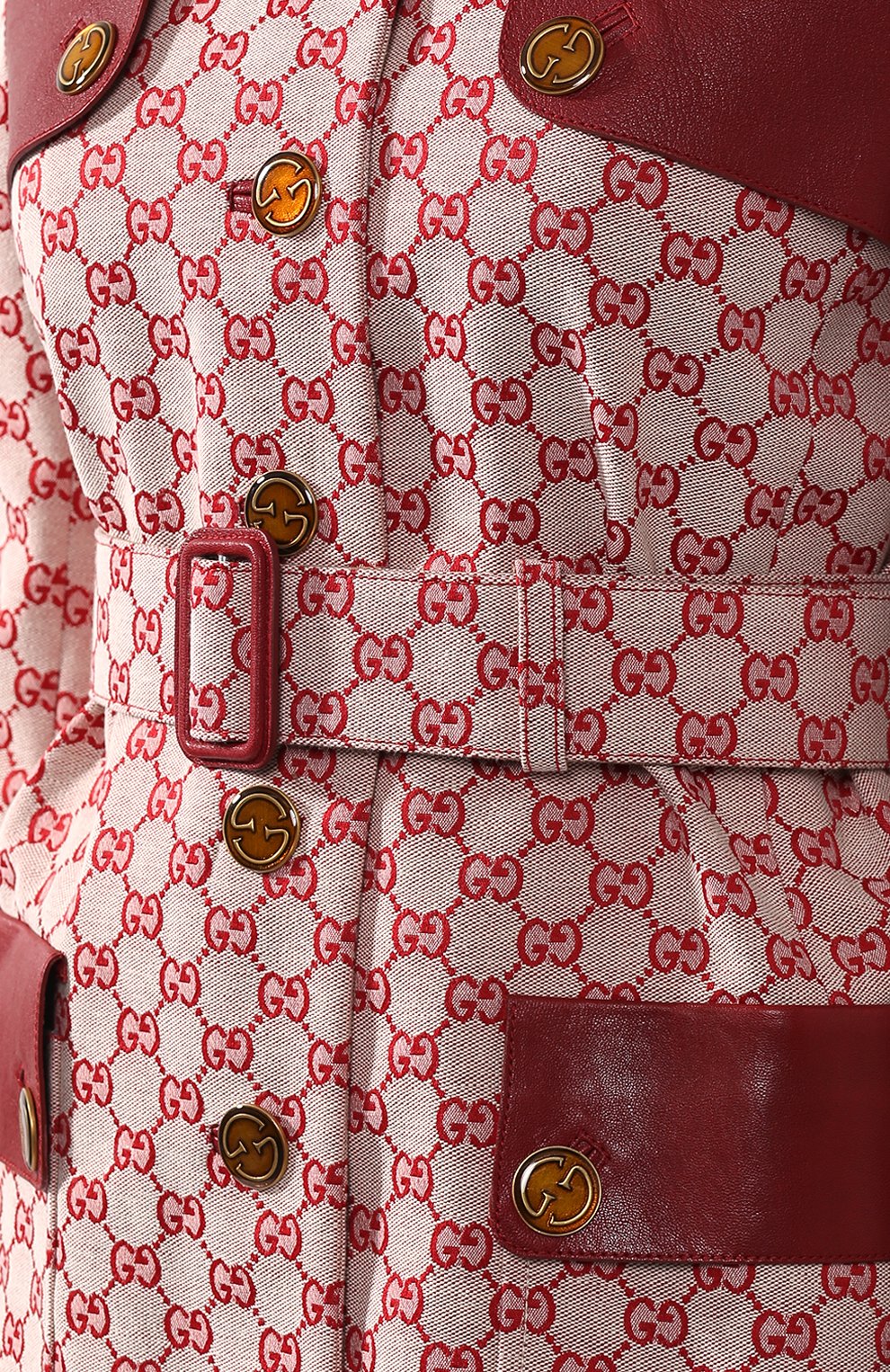 Хлопковое пальто с поясом и воротником-стойкой GUCCI, арт. 516421/ZLZ43, фото 5
