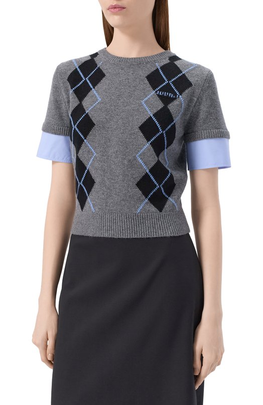 Пуловер из шерсти и кашемира Juun.J JW5X51W03 Серый  JW5X51W03 Фото 3