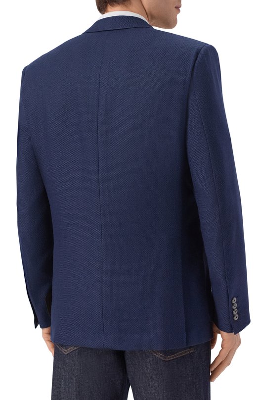 Пиджак из кашемира и шелка Stefano Ricci S1RM4322T0/C168HA Синий  S1RM4322T0/C168HA Фото 5