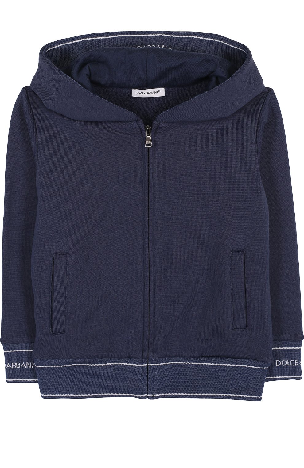 Хлопковый кардиган на молнии с капюшоном DOLCE & GABBANA, арт. L4JW1Q/G7MIX/8-14, фото 1