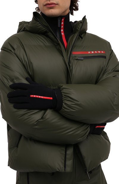 Комбинированные перчатки PRADA, арт. 4GG115-3K5X-F0002, фото 2
