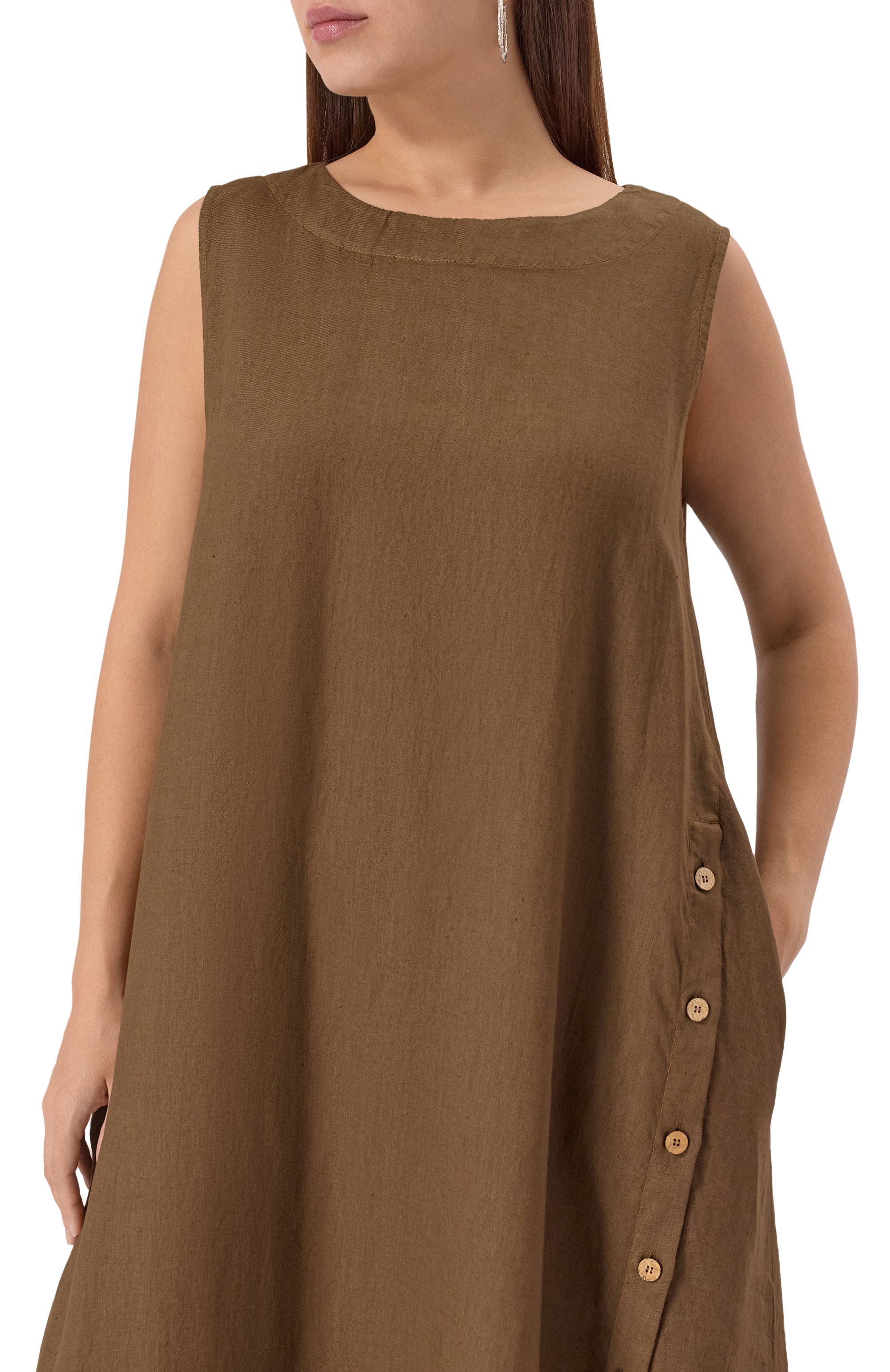 Льняное платье MARINA RINALDI VOYAGE, арт. ZAIN0, фото 5