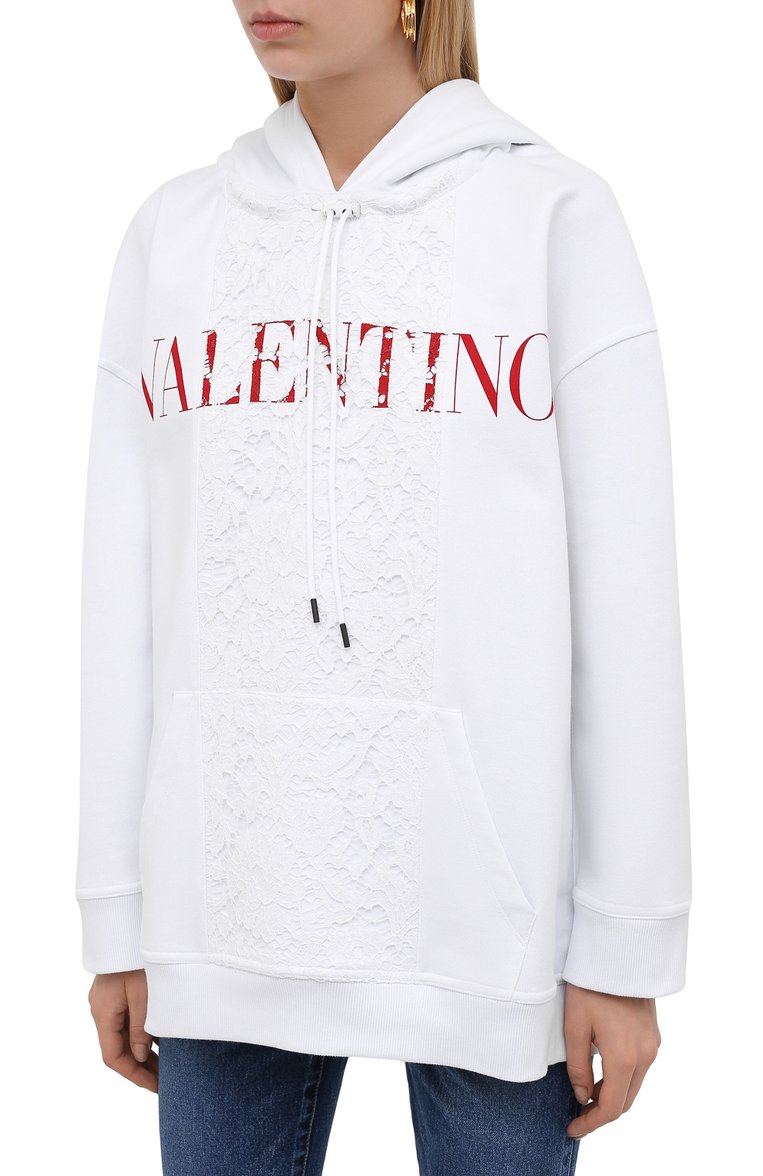 Хлопковое худи VALENTINO, арт. WB3MF10S6FU, фото 3