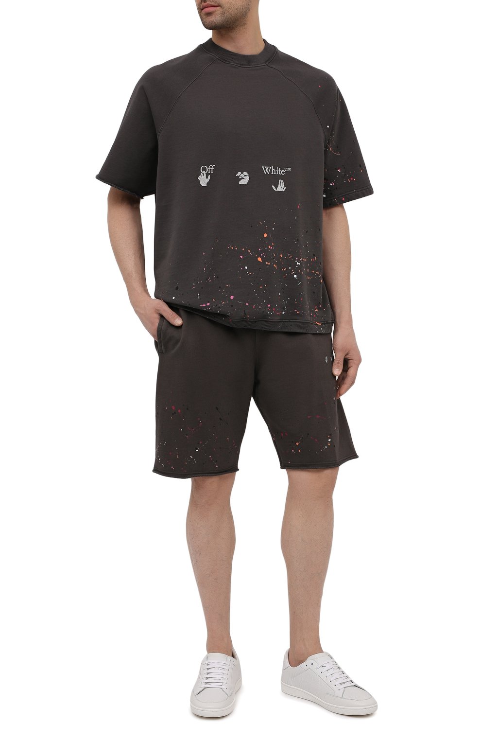 Хлопковые шорты OFF-WHITE, арт. 0MCI006S21FLE006, фото 2