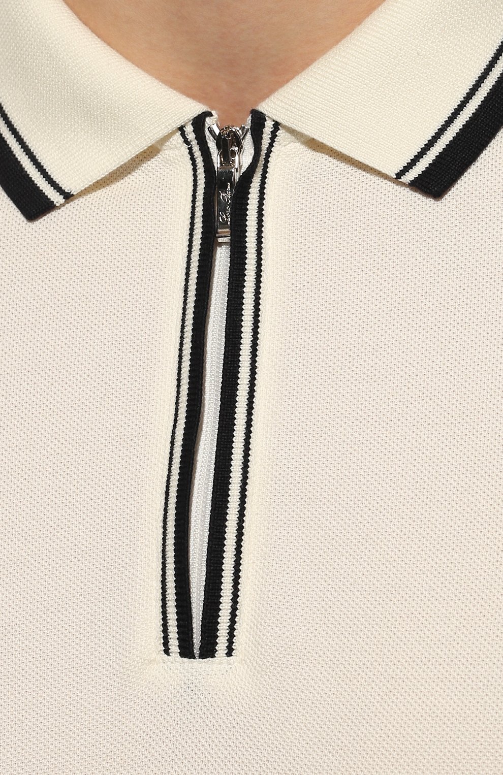 Хлопковое поло LORO PIANA кремового цвета по цене 68500 руб., арт. FAI0736, фото 5 Хлопковое поло LORO PIANA, арт. FAI0736, фото 5