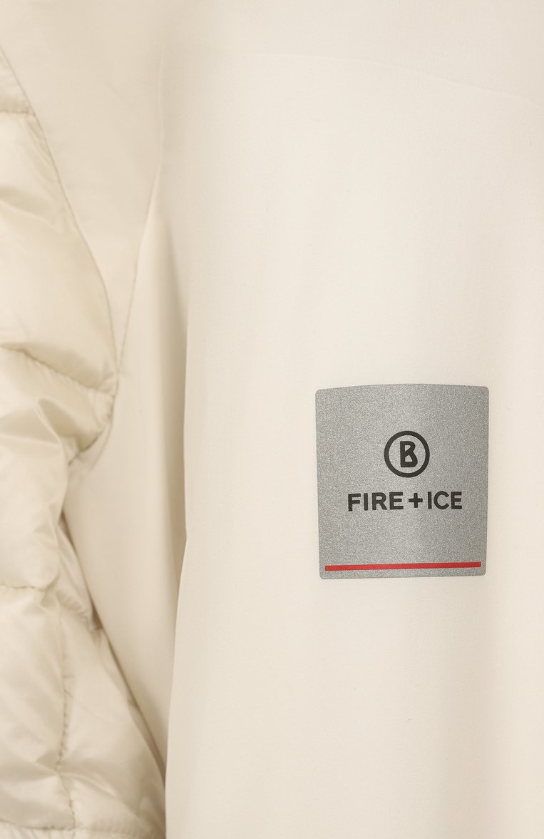 Женская утепленная куртка BOGNER FIRE+ICE кремового цвета, арт. 34538370 | Фото 6 (Длина (верхняя одежда): Короткие; Рукава: Длинные; Материал внешний: Синтетический материал; Кросс-КТ: Куртка, Утепленные; Стили: Спорт-шик)