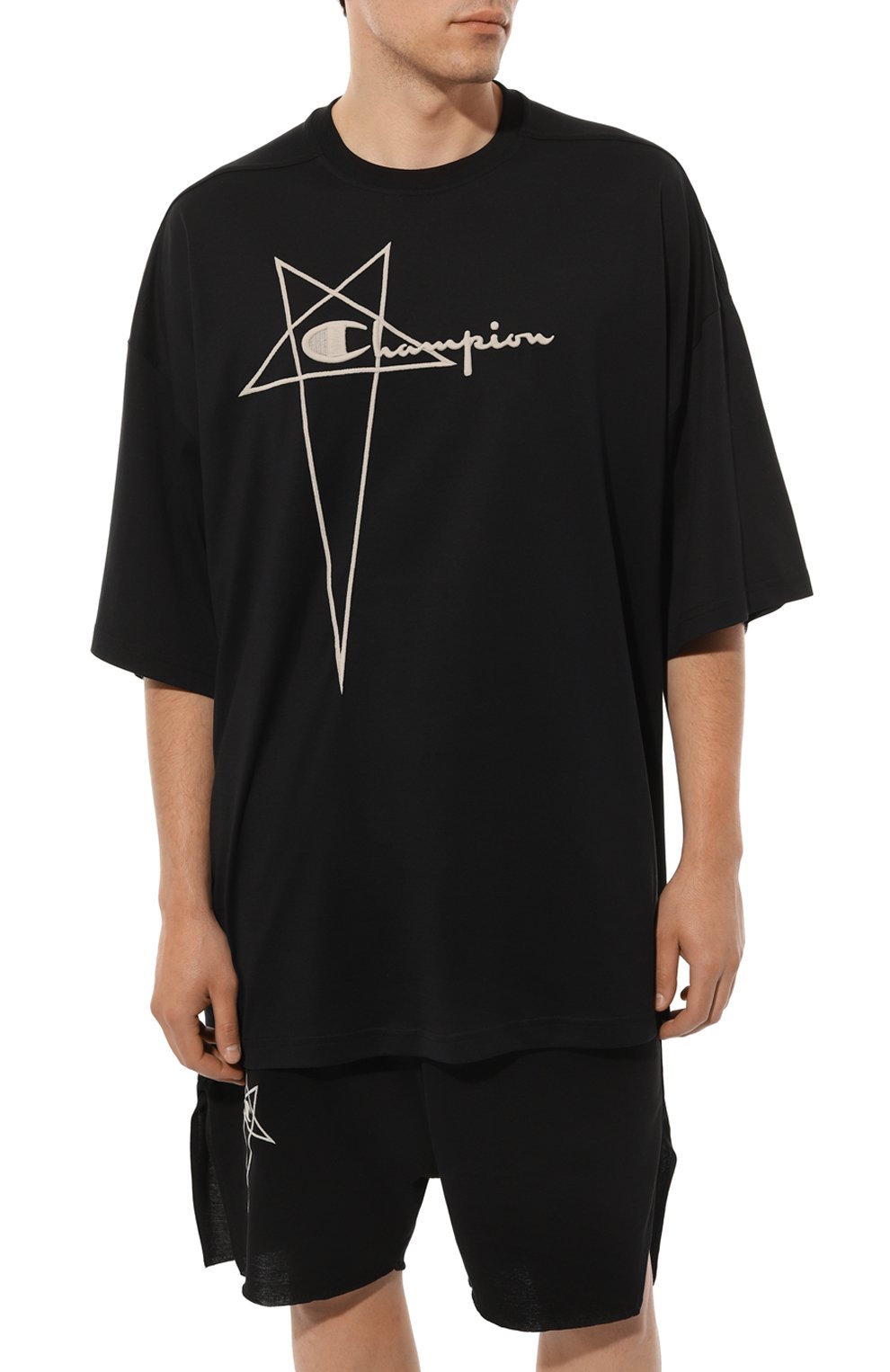 Хлопковая футболка rick owens x champion RICK OWENS, арт. CM02C9229/CHJEG, фото 3