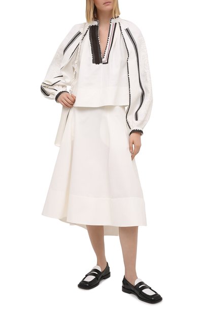 Юбка из хлопка и шелка JIL SANDER, арт. JSWS355805-WS251400, фото 2