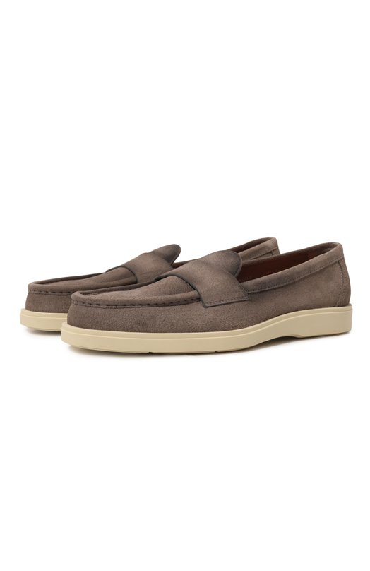 

Замшевые лоферы Detroit Santoni, Коричневый