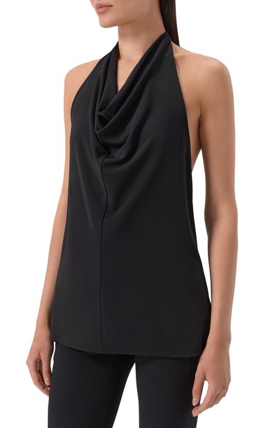 Топ из вискозы 12 STOREEZ черного цвета по цене 8800 руб., арт. 136144, фото 3 Топ из вискозы 12 STOREEZ, арт. 136144, фото 3