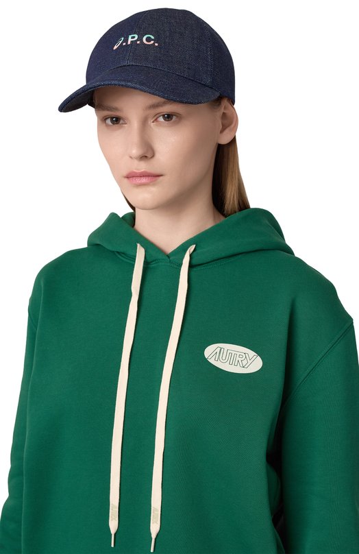 Хлопковая бейсболка A.P.C. x ASICS A.P.C. C0HEV-M24148 Синий  C0HEV-M24148 Фото 2