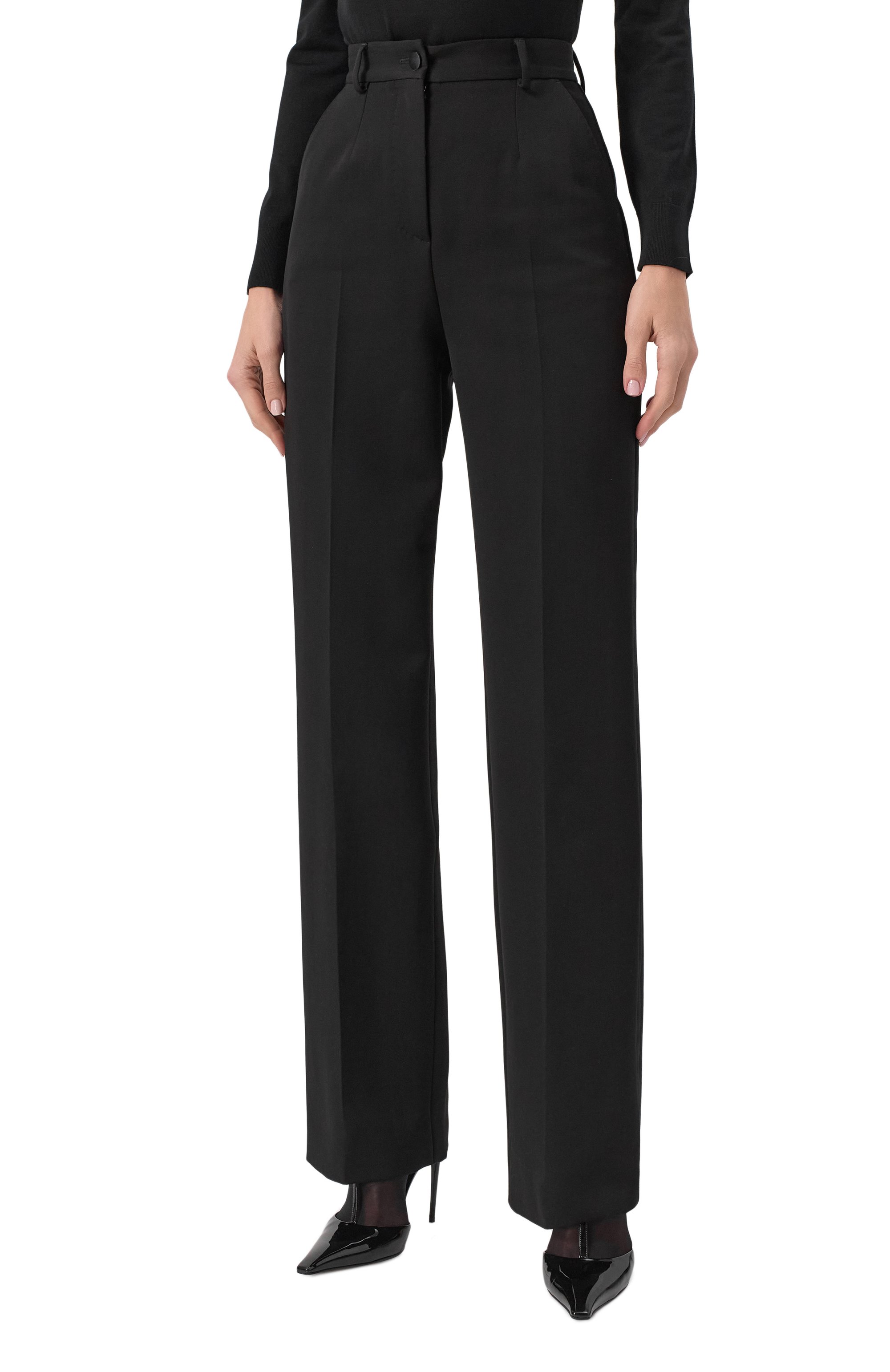 Брюки из шерсти и шелка DOLCE & GABBANA, арт. FTC8ZT/FU21E, фото 3