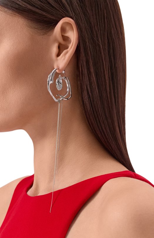 Серьги Caviar jewellery БЧЛ003-БК Серебряный  БЧЛ003-БК Фото 2