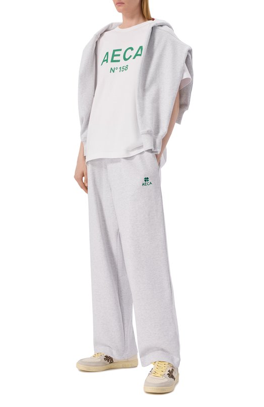 Хлопковые брюки AECA WHITE AWCMFWBDBPLSO001C0.LIGHT GREY (S) Серый  AWCMFWBDBPLSO001C0.LIGHT GREY (S) Фото 2