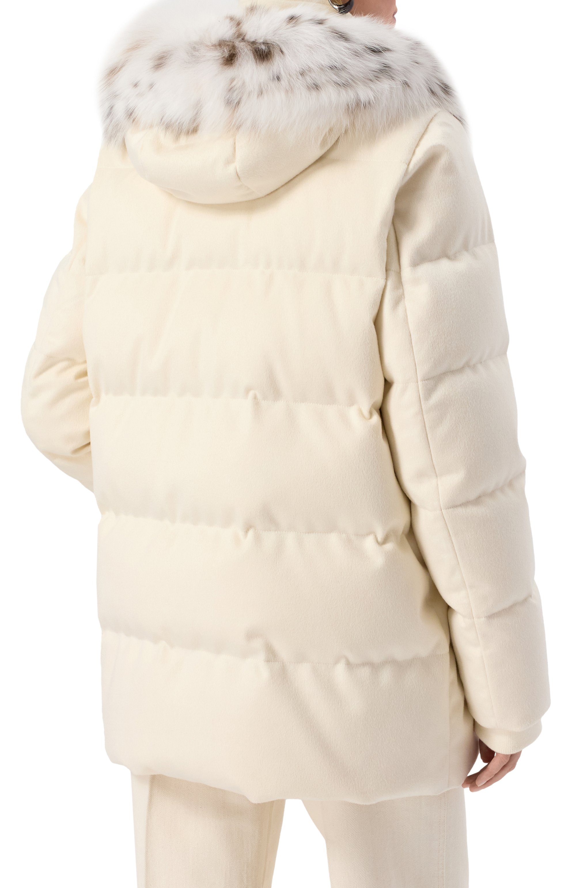 Кашемировый пуховик с отделкой из рыси MVST, арт. FTBKB-Y553LX/LC1664, фото 4