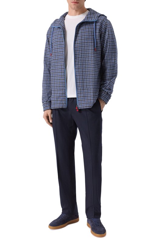 Рубашка из шерсти и шелка Kiton UMC010K0128G01 Синий  UMC010K0128G01 Фото 2
