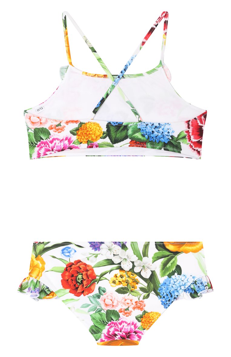 Детского раздельный купальник DOLCE & GABBANA разноцветного цвета, арт. L5J833/0N04R/8-14 | Фото 2 (Нос: Не проставлено; Девочки Кросс-КТ: Купальники-пляж; Материал внешний: Синтетический материал; Автоматизация состава: Проставлено; Ростовка одежда: 8 лет | 128 см, 10 - 11 лет | 140 - 146см, 13 - 15 лет | 158 см, 12 лет | 152 см, 16 лет | 164 см)