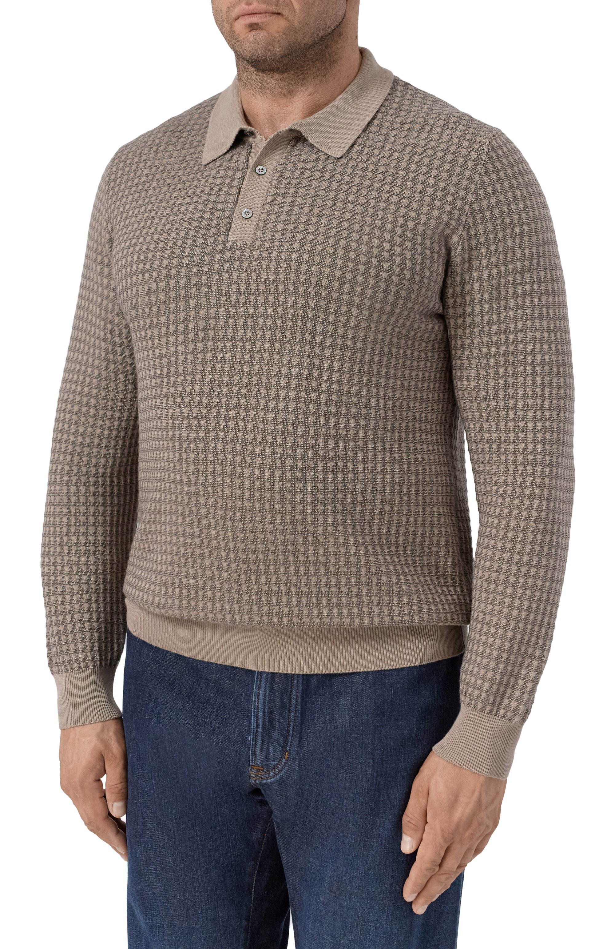 Поло из шерсти и хлопка CANALI, арт. C1149/MK02363, фото 3