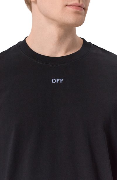Хлопковая футболка OFF-WHITE, арт. 0MAA120F25JER00D, фото 5