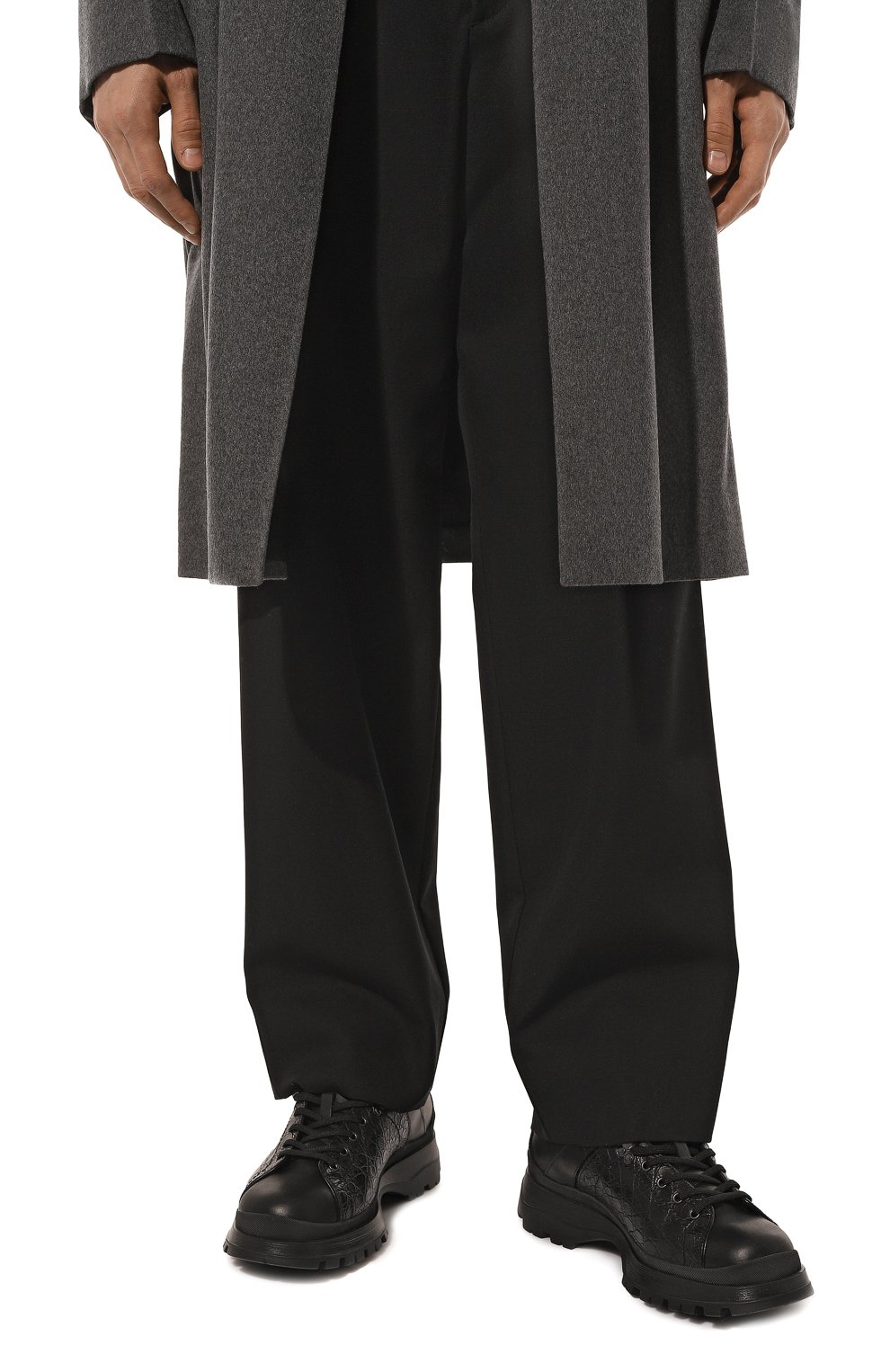 Ботинки с отделкой из кожи каймана PRADA, арт. 2TE158-3L2N-F0002-A000, фото 3