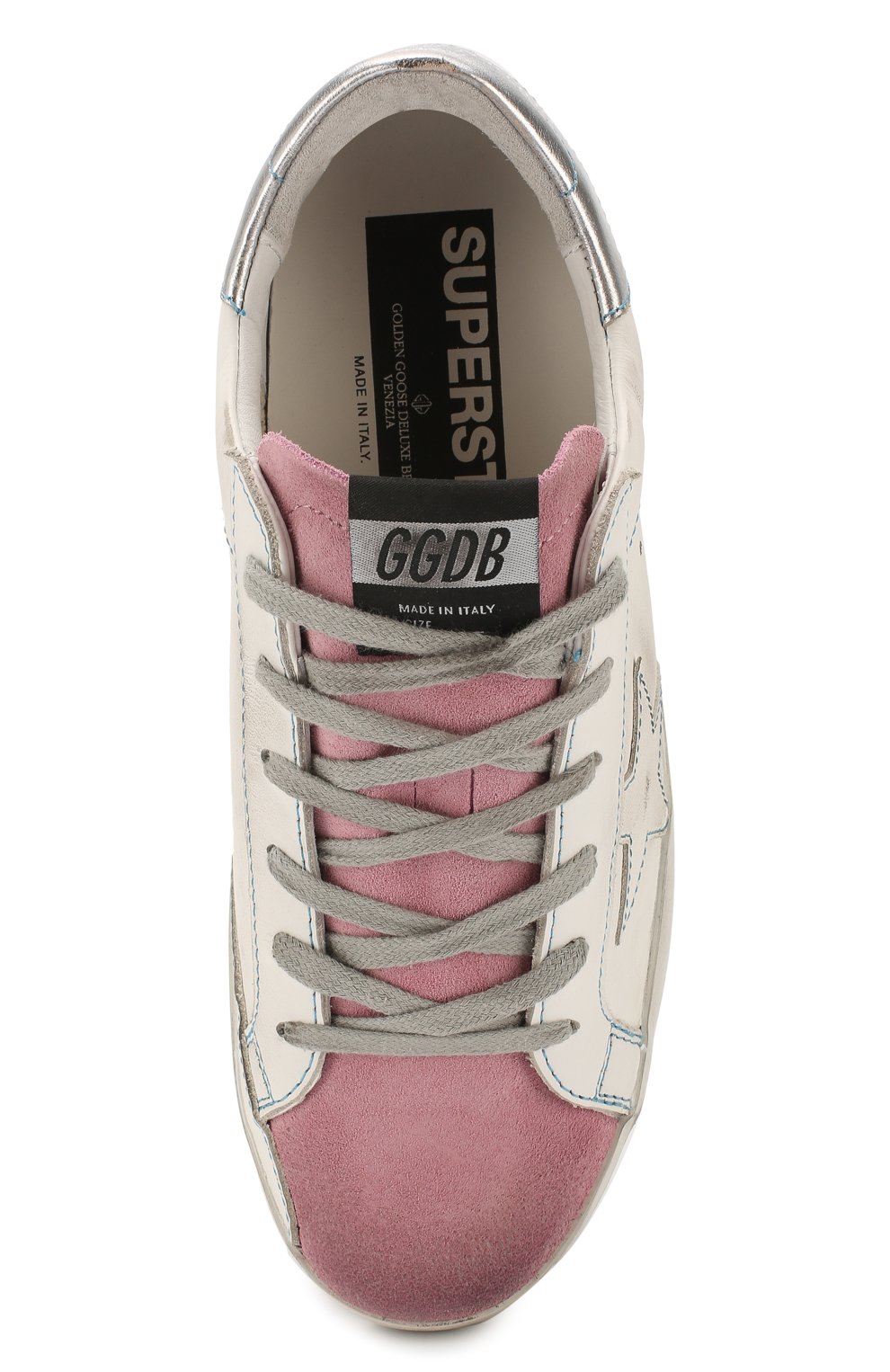 Кожаные кеды superstar GOLDEN GOOSE DELUXE BRAND, арт. G36WS590.S57, фото 5