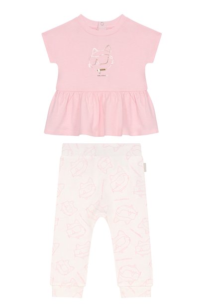 Комплект из платья и легинсов KARL LAGERFELD KIDS, арт. Z31044