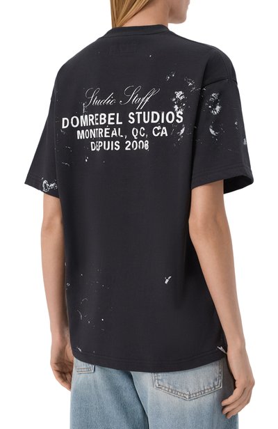 Хлопковая футболка DOMREBEL черного цвета по цене 24950 руб., арт. STAFF/T-SHIRT, фото 4 Хлопковая футболка DOMREBEL, арт. STAFF/T-SHIRT, фото 4