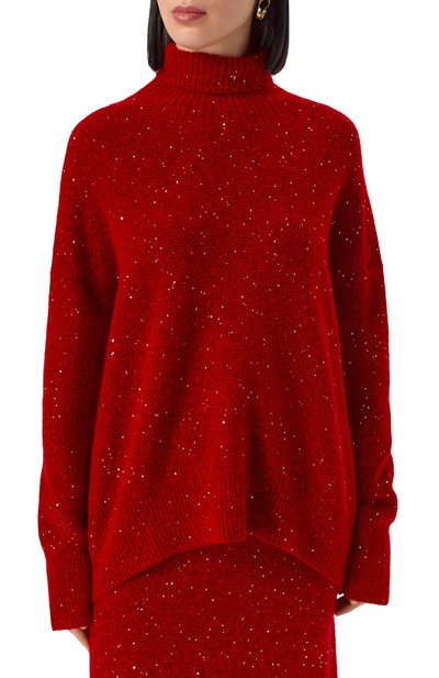 Свитер из кашемира и хлопка ADDICTED красного цвета по цене 65500 руб., арт. NY102-1, фото 3 Свитер из кашемира и хлопка ADDICTED, арт. NY102-1, фото 3