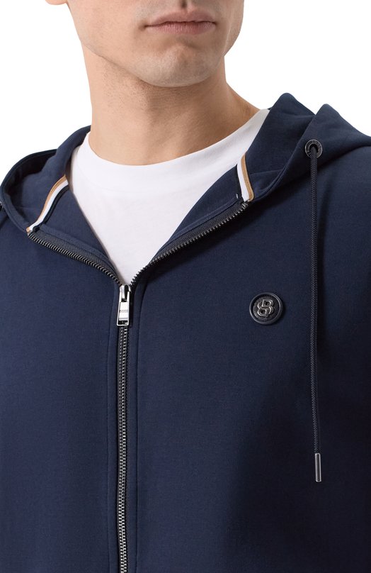 Хлопковая толстовка BOSS 50555851 Синий  50555851 Фото 5