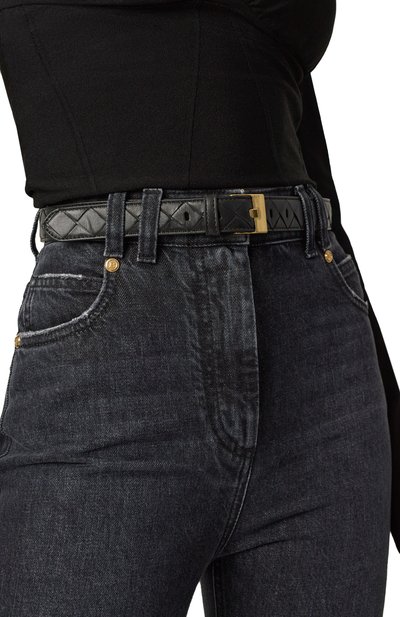 Кожаный ремень BOTTEGA VENETA черного цвета по цене 69200 руб., арт. 799048/VCPP5, фото 2 Кожаный ремень BOTTEGA VENETA, арт. 799048/VCPP5, фото 2