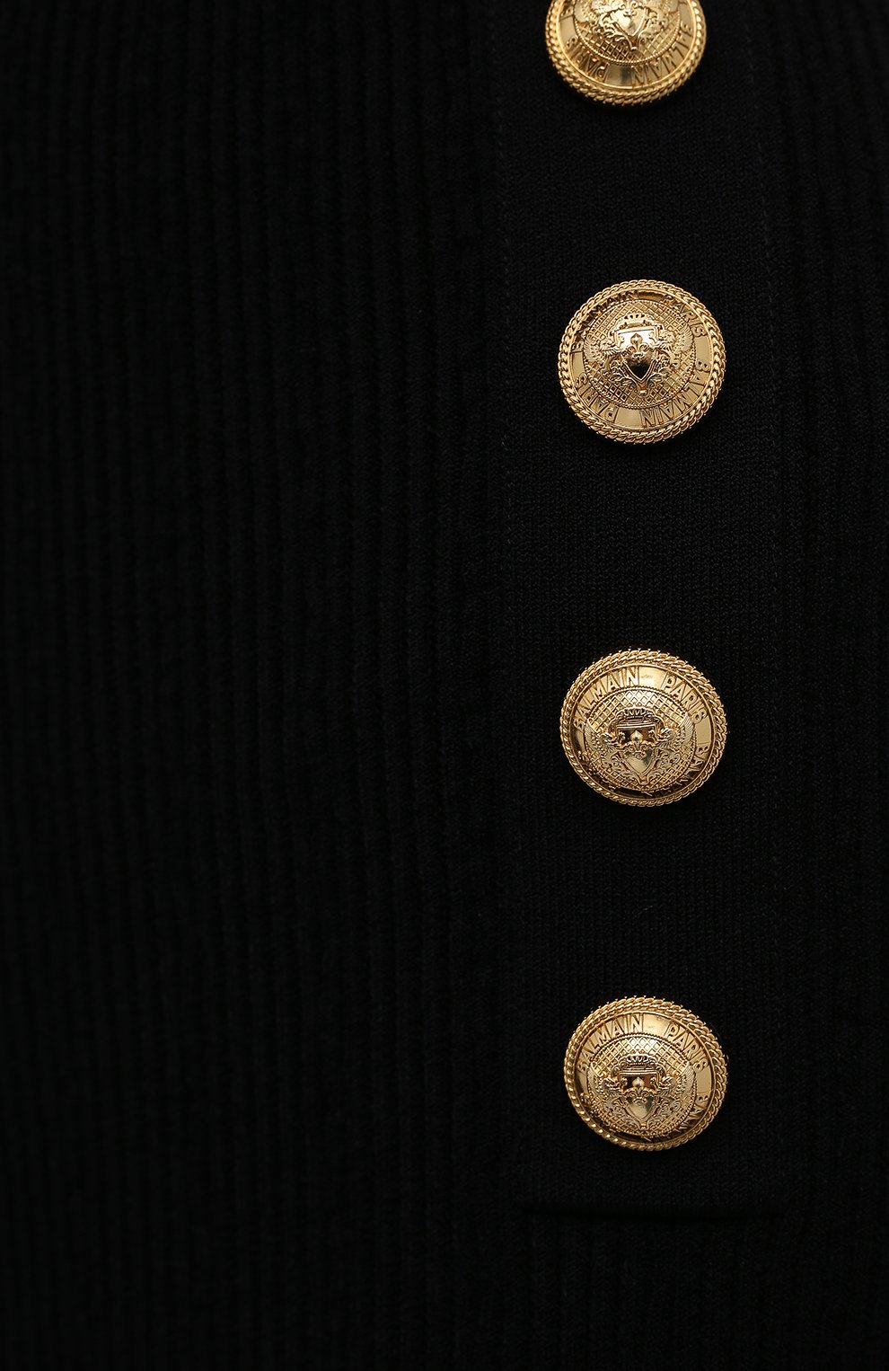 Юбка из вискозы BALMAIN черного цвета по цене 94750 руб., арт. WF1LB190/K211, фото 5 Юбка из вискозы BALMAIN, арт. WF1LB190/K211, фото 5