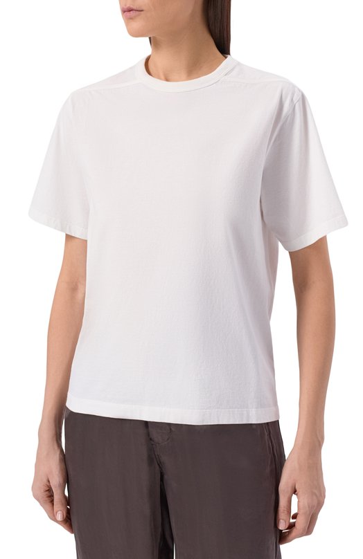 Хлопковая футболка Rick Owens RP01F6200/JA Белый  RP01F6200/JA Фото 3