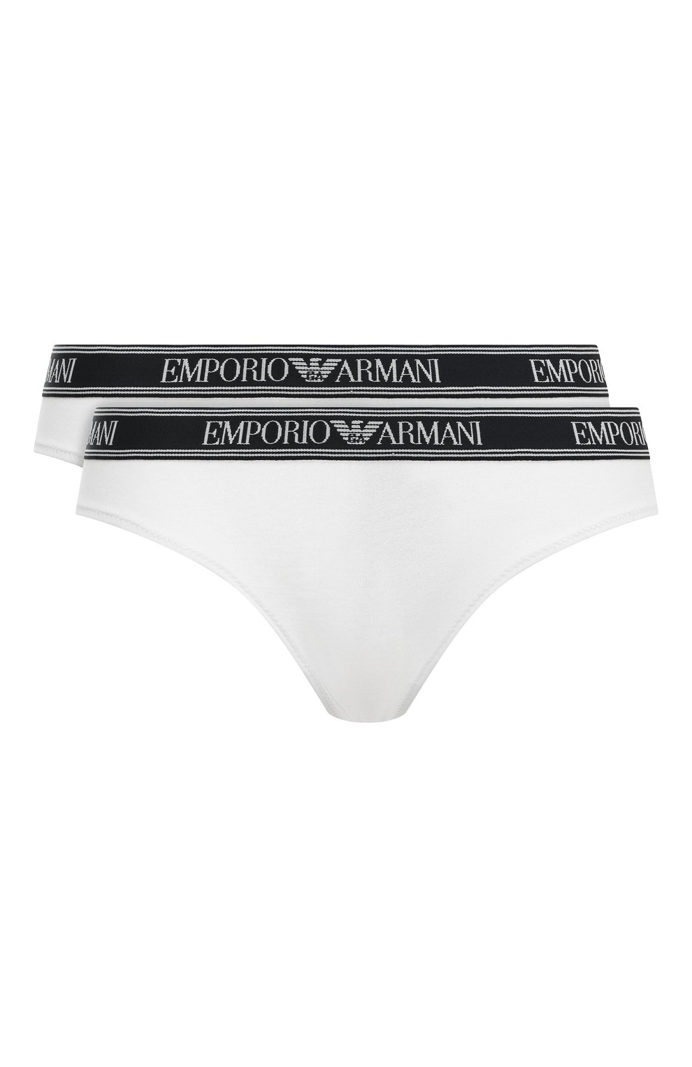 Комплект из двух пар трусов EMPORIO ARMANI белого цвета по цене 4880 руб., арт. 163334/2R227, фото 1 Комплект из двух пар трусов EMPORIO ARMANI, арт. 163334/2R227, фото 1