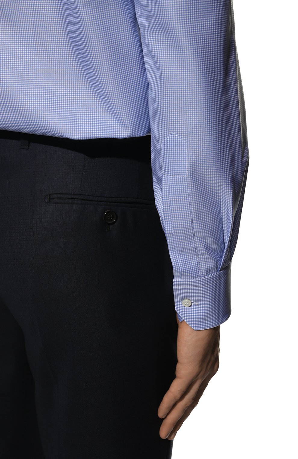 Хлопковая сорочка STEFANO RICCI голубого цвета по цене 89950 руб., арт. MC003678/L108, фото 6 Хлопковая сорочка STEFANO RICCI, арт. MC003678/L108, фото 6