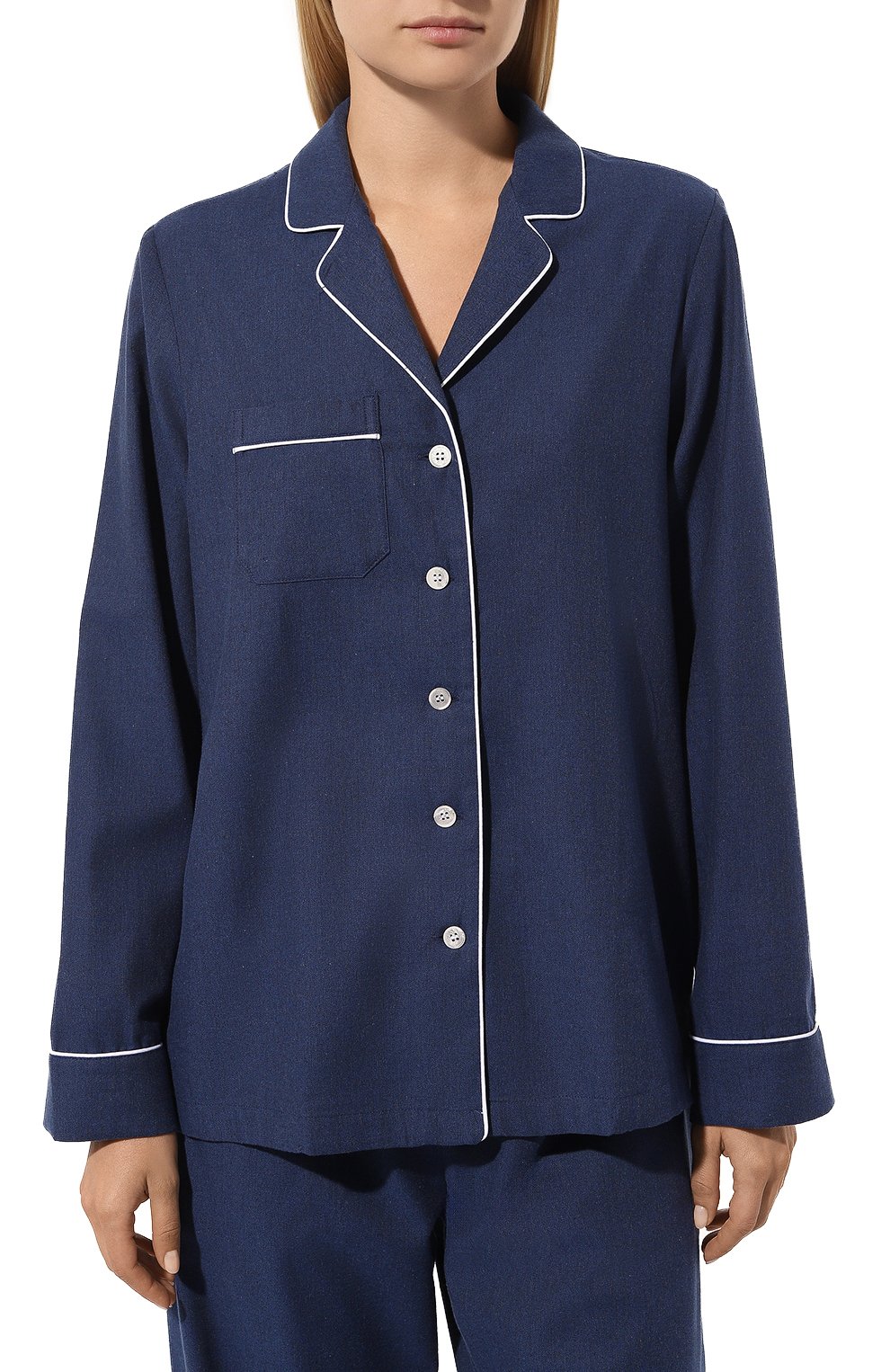 Хлопковая пижама DEREK ROSE темно-синего цвета по цене 40950 руб., арт. 2012-BALM003, фото 3 Хлопковая пижама DEREK ROSE, арт. 2012-BALM003, фото 3