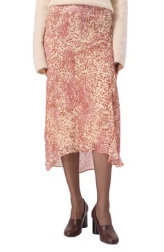 Женская юбка из шелка и вискозы ISABEL MARANT разноцветного цвета, арт. 25PJU0080FB/C1J06I | Фото 3 (Материал внешний: Вискоза, Шелк; Материал сплава: Проставлено; Длина Ж (юбки, платья, шорты): Миди; Драгоценные камни: Проставлено; Стили: Кэжуэл)