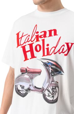 Мужская хлопковая футболка DOLCE & GABBANA белого цвета, арт. G8PN9T/G704S | Фото 5 (Длина (для топов): Стандартные; Рукава: Короткие; Стили: Кэжуэл; Принт: С принтом; Материал внешний: Хлопок; Мужское Кросс-КТ: Футболка-одежда; Кросс-КТ: Джерси)