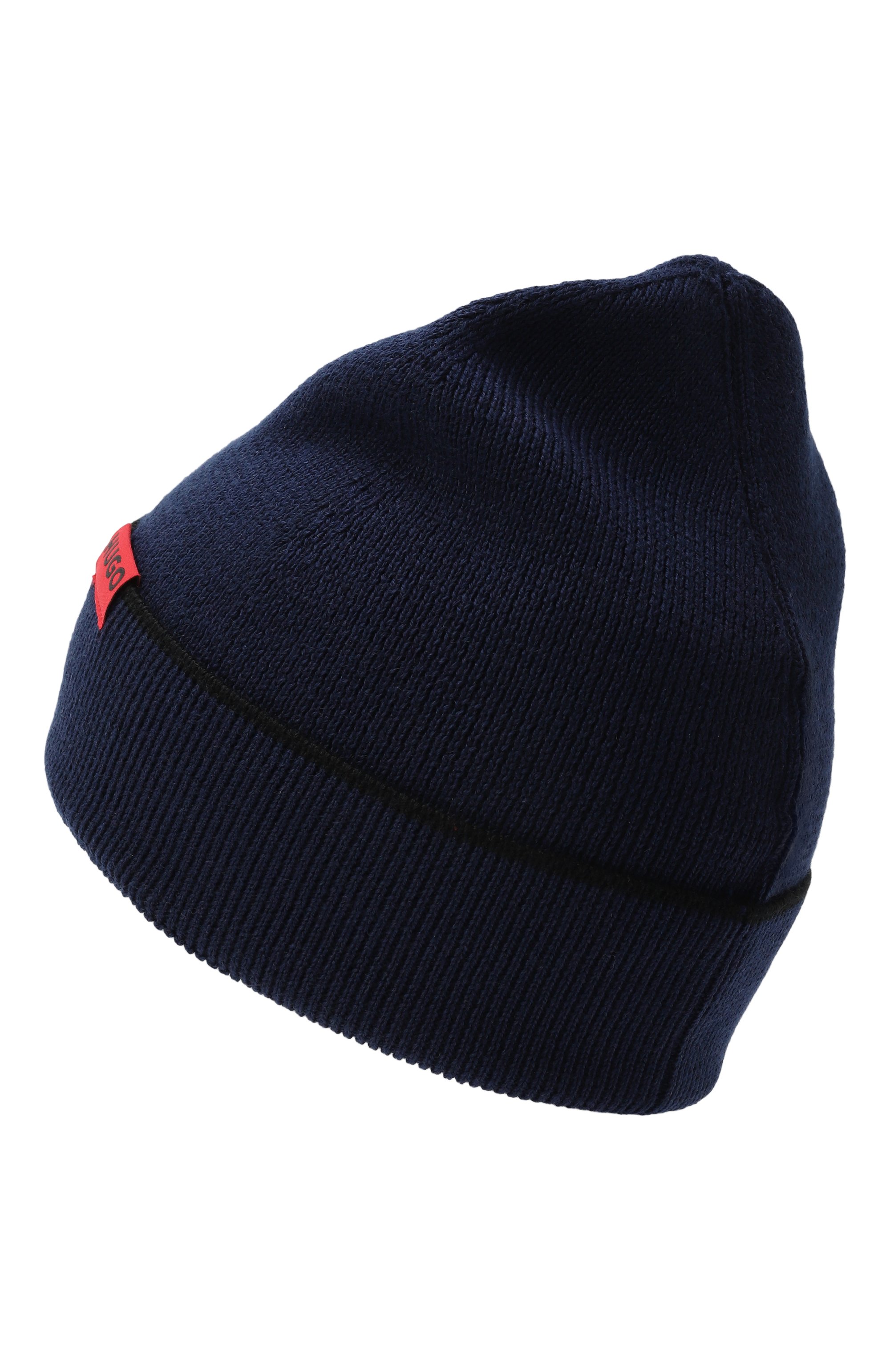 Комплект из шапки и шарфа HUGO темно-синего цвета по цене 13200 руб., арт. 50517757, фото 3 Комплект из шапки и шарфа HUGO, арт. 50517757, фото 3