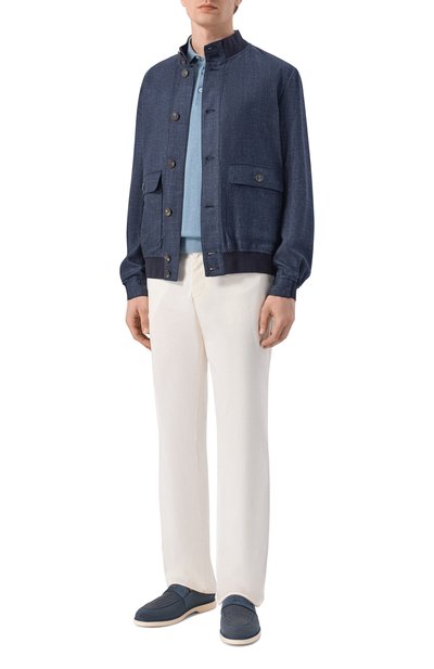 Мужские замшевые лоферы ZILLI, арт. H0306AM1401VZPU05