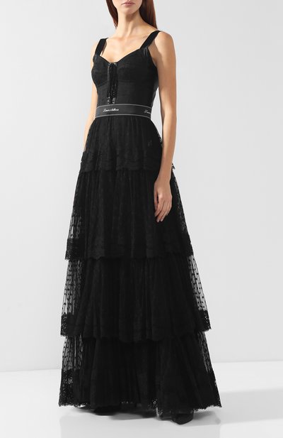Приталенное многоярусное платье со шнуровко й DOLCE & GABBANA, арт. F6B4MT/GDK04, фото 3