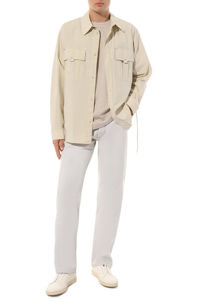 Хлопковая футболка ELEVENTY бежевого цвета по цене 30700 руб., арт. H75TSHH04 TES0H077, фото 2 Хлопковая футболка ELEVENTY, арт. H75TSHH04 TES0H077, фото 2