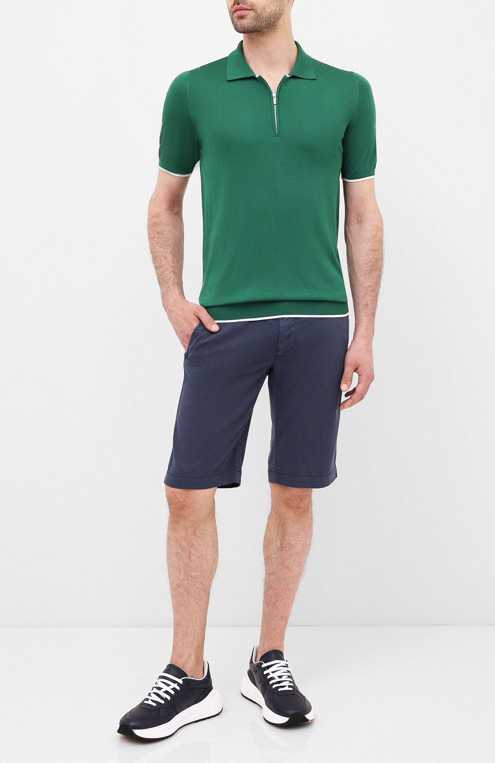 Шелковое поло KITON, арт. UK600, фото 2