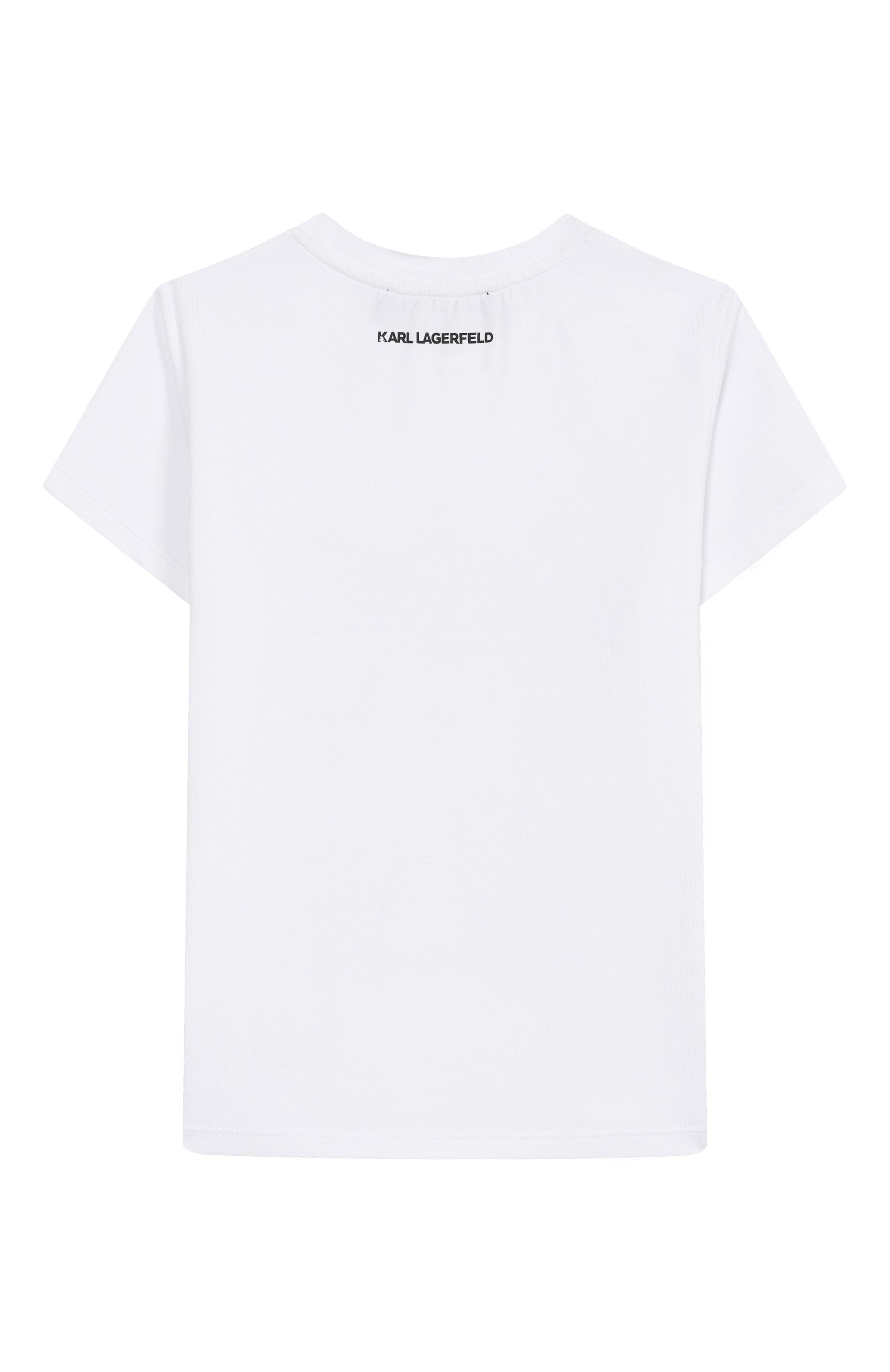 Хлопковая футболка KARL LAGERFELD KIDS, арт. Z30494, фото 2