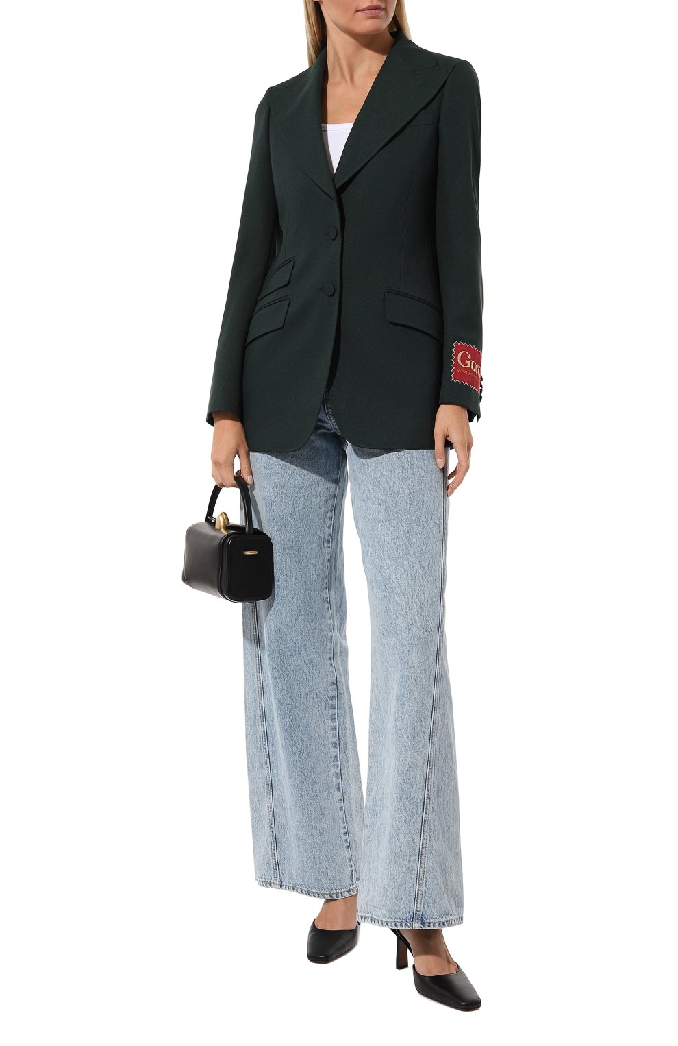 Жакет GUCCI темно-зеленого цвета по цене 285120 руб., арт. 619264 Z798C, фото 2 Жакет GUCCI, арт. 619264 Z798C, фото 2