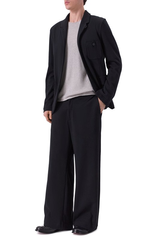 Хлопковый пиджак Hannes Roether J0S32EF.286 Чёрный  J0S32EF.286 Фото 2