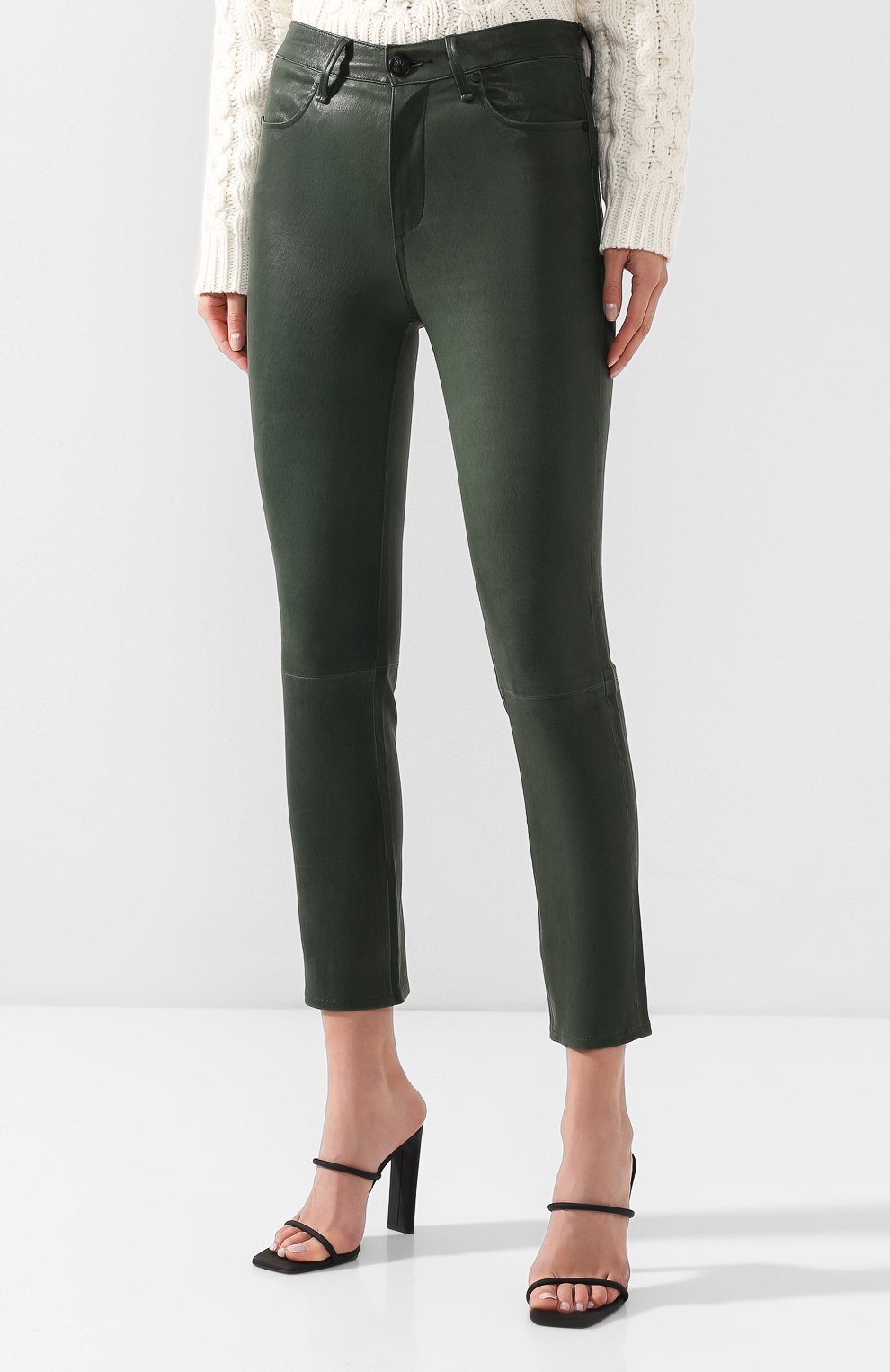 Кожаные брюки RAG AND BONE, арт. W2569L034GRN, фото 3