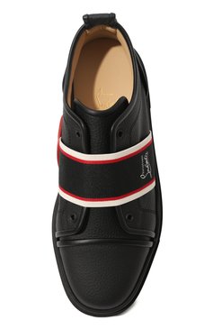 Мужские кеды из экокожи CHRISTIAN LOUBOUTIN черного цвета, арт. 1230193 | Фото 6 (Материал внешний: Экокожа, Текстиль; Материал сплава: Проставлено; Стили: Классический; Материал утеплителя: Без утеплителя; Материал внутренний: Текстиль; Подошва: Массивная; Драгоценные камни: Проставлено)